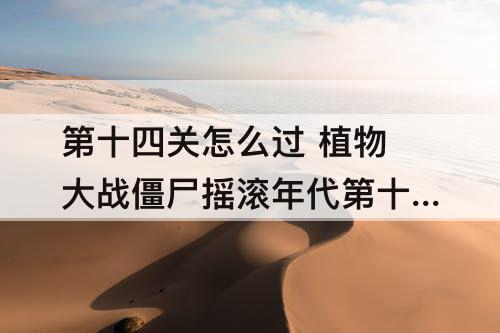 第十四关怎么过 植物大战僵尸摇滚年代第十四关怎么过