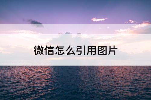 微信怎么引用图片