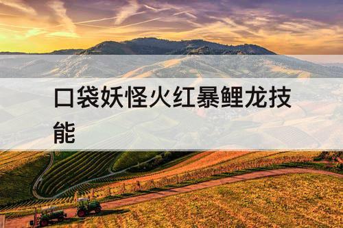 口袋妖怪火红暴鲤龙技能