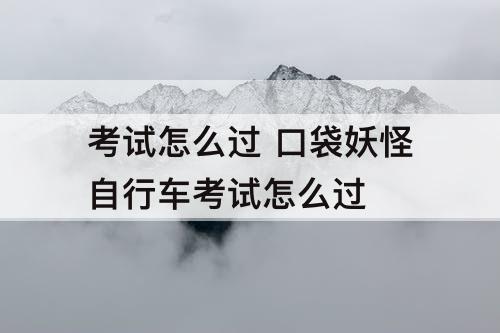 考试怎么过 口袋妖怪自行车考试怎么过