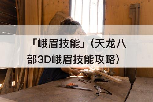「峨眉技能」(天龙八部3D峨眉技能攻略)