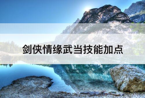 剑侠情缘武当技能加点