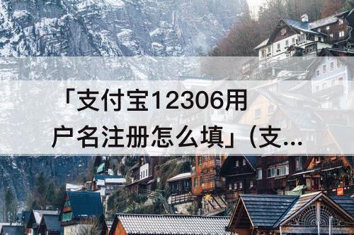 「支付宝12306用户名注册怎么填」(支付宝12306用户名注册怎么填邮箱)