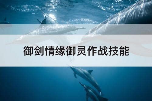 御剑情缘御灵作战技能