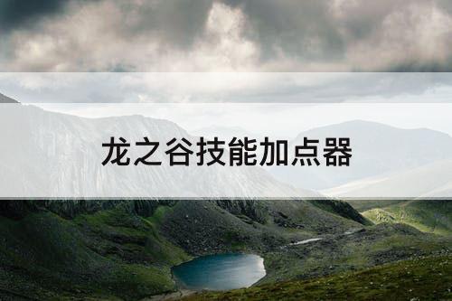 龙之谷技能加点器