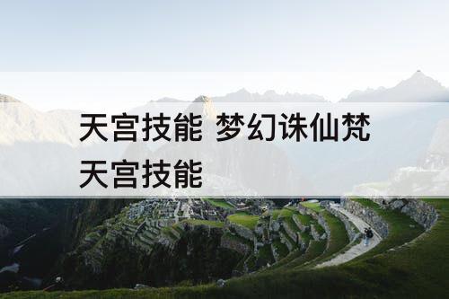 天宫技能 梦幻诛仙梵天宫技能
