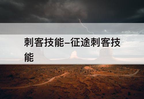 刺客技能-征途刺客技能