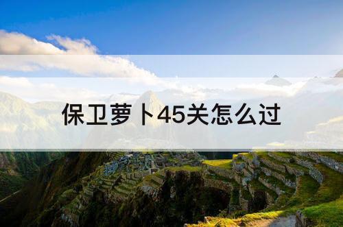 保卫萝卜45关怎么过