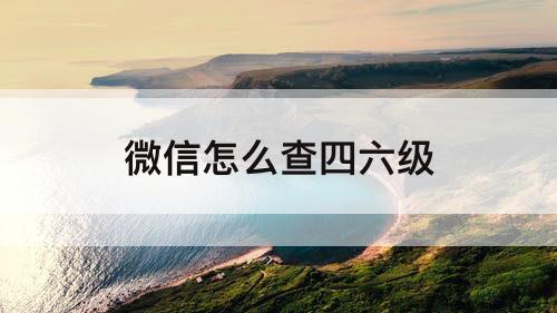 微信怎么查四六级