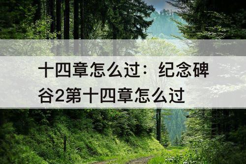 十四章怎么过：纪念碑谷2第十四章怎么过