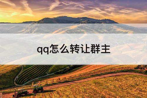 qq怎么转让群主