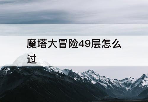 魔塔大冒险49层怎么过