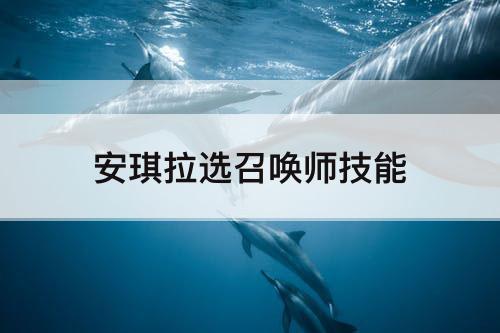 安琪拉选召唤师技能