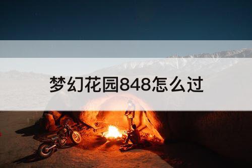 梦幻花园848怎么过