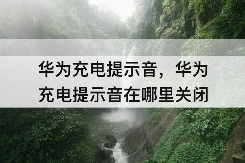 华为充电提示音，华为充电提示音在哪里关闭