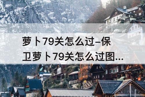 萝卜79关怎么过-保卫萝卜79关怎么过图解法