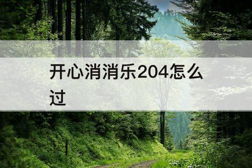 开心消消乐204怎么过