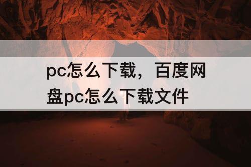 pc怎么下载，百度网盘pc怎么下载文件