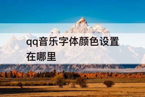 qq音乐字体颜色设置在哪里