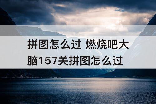 拼图怎么过 燃烧吧大脑157关拼图怎么过