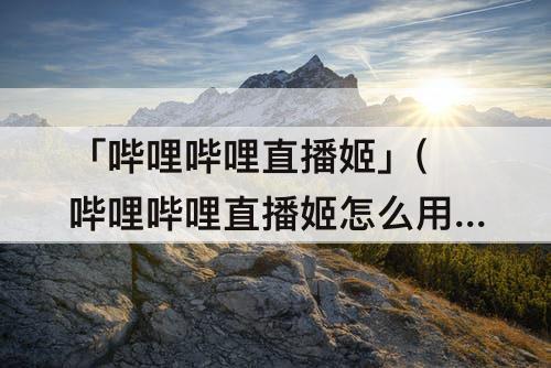 「哔哩哔哩直播姬」(哔哩哔哩直播姬怎么用obs推流)