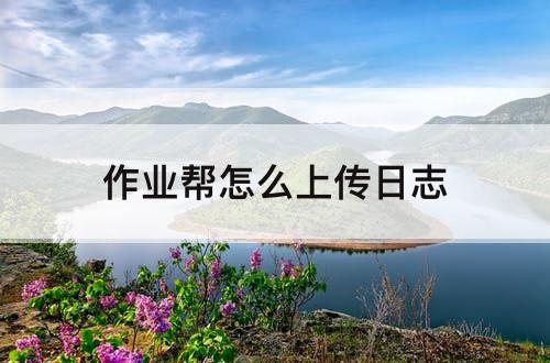 作业帮怎么上传日志