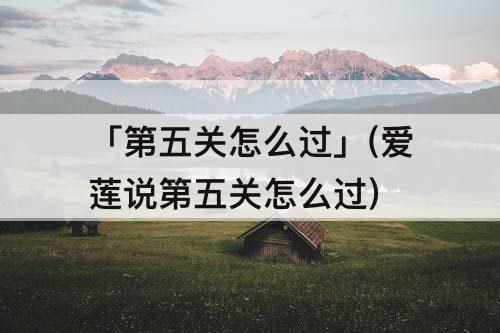「第五关怎么过」(爱莲说第五关怎么过)