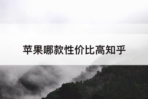 苹果哪款性价比高知乎
