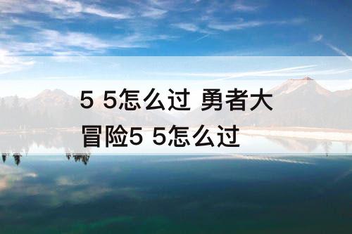 5 5怎么过 勇者大冒险5 5怎么过