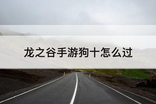 龙之谷手游狗十怎么过