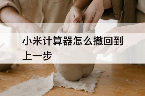 小米计算器怎么撤回到上一步