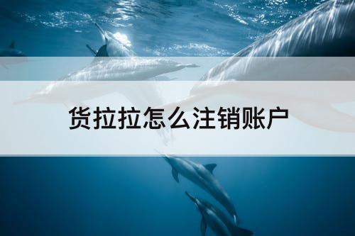 货拉拉怎么注销账户