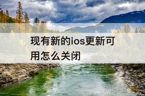 现有新的ios更新可用怎么关闭
