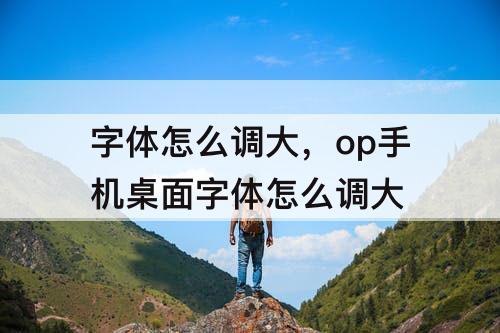 字体怎么调大，op手机桌面字体怎么调大
