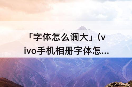 「字体怎么调大」(vivo手机相册字体怎么调大小)
