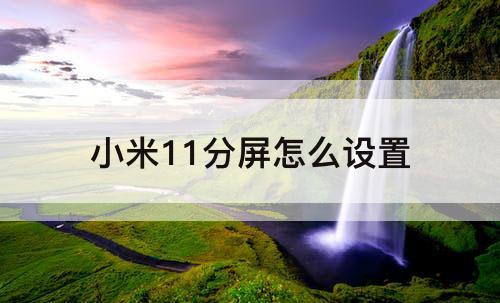 小米11分屏怎么设置