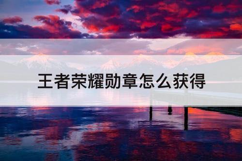 王者荣耀勋章怎么获得