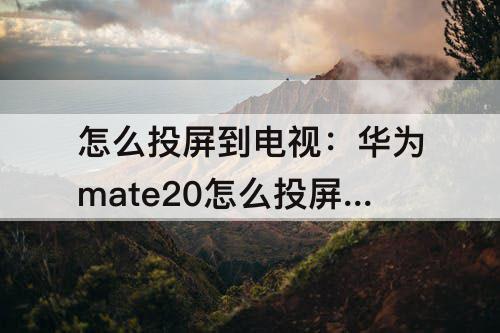 怎么投屏到电视：华为mate20怎么投屏到电视上
