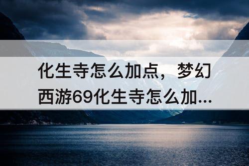 化生寺怎么加点，梦幻西游69化生寺怎么加点