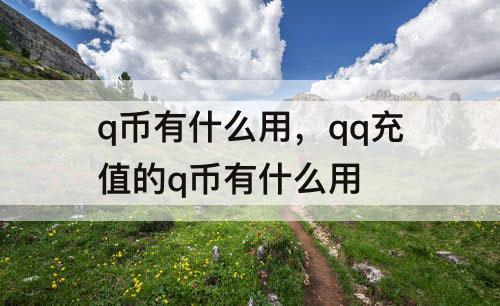 q币有什么用，qq充值的q币有什么用