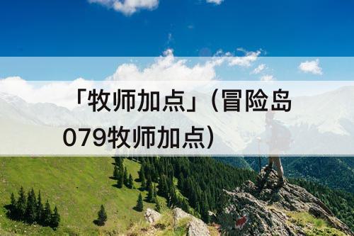 「牧师加点」(冒险岛079牧师加点)