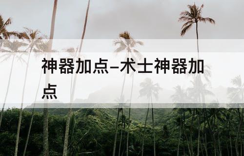 神器加点-术士神器加点