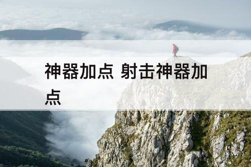 神器加点 射击神器加点