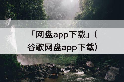「网盘app下载」(谷歌网盘app下载)