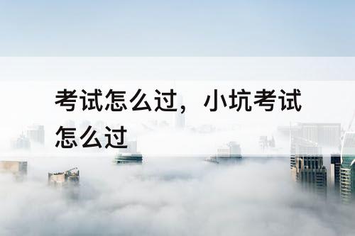 考试怎么过，小坑考试怎么过