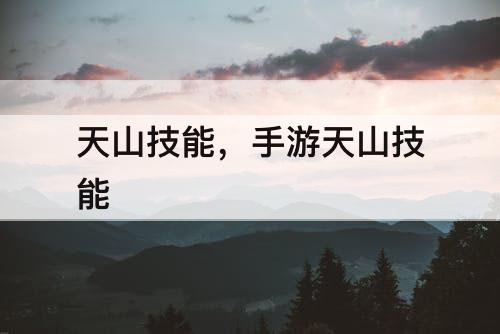 天山技能，手游天山技能