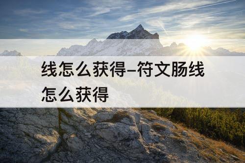 线怎么获得-符文肠线怎么获得