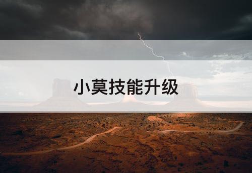 小莫技能升级