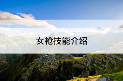 女枪技能介绍
