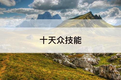 十天众技能